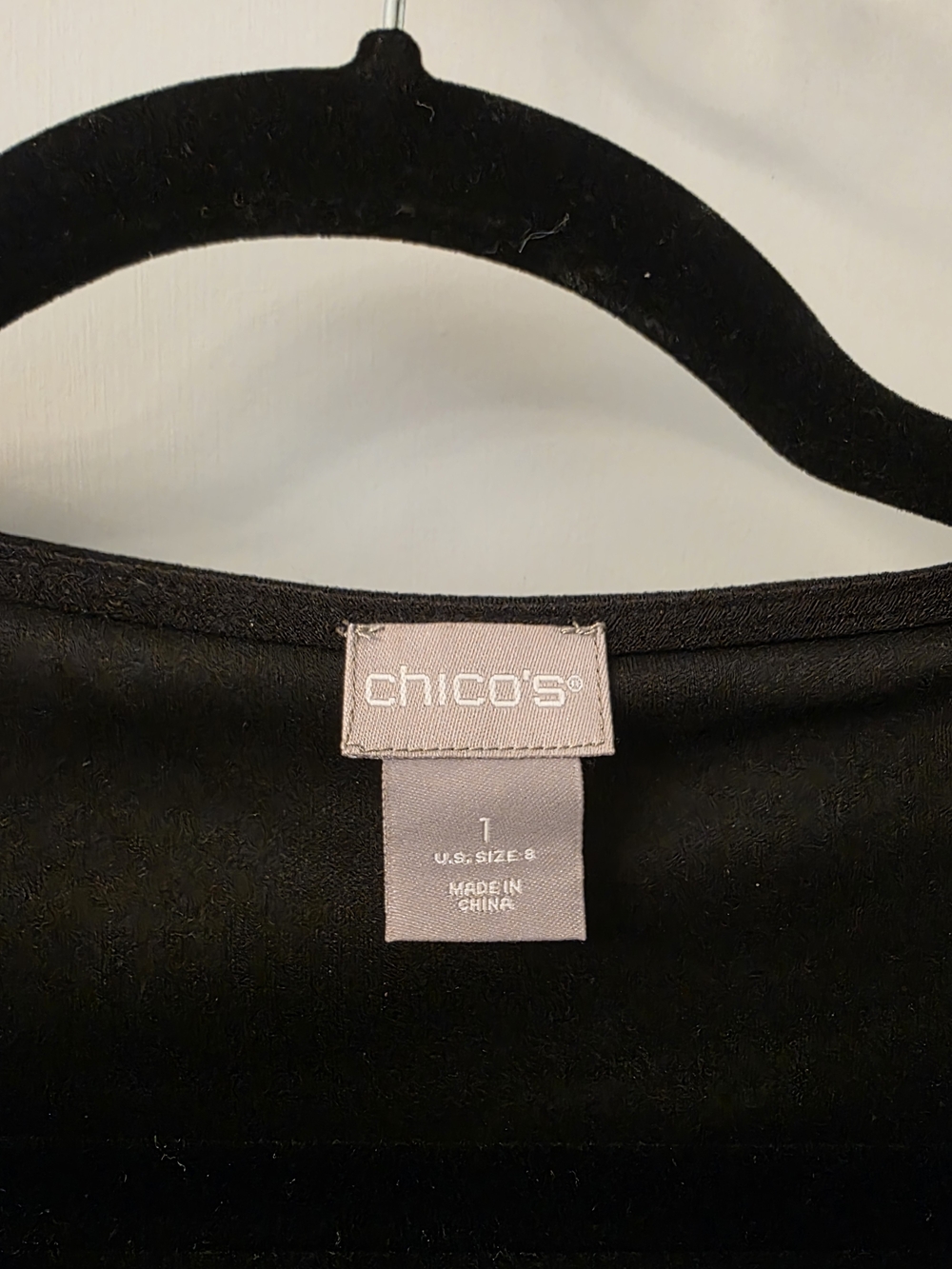 Chico's Black Midi Dress with Lace Trim - Picture 3 of 3